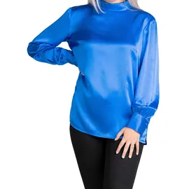 Posh Gear Seidenbluse Satinoseta Blau XXL