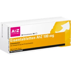 Eisentabletten AbZ 100 mg Filmtabletten 50 St