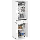 komto Porto Kleiderschrank 180x34x60 cm weiß