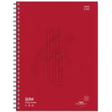 Staufen Ursus 608550000 Spiralbuch Red Note A4, kariert, 90 g/qm, 5 mm, 80 Blatt