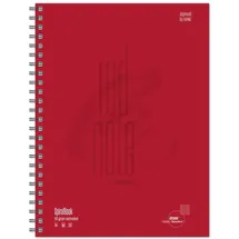 Staufen Ursus 608550000 Spiralbuch Red Note A4, kariert, 90 g/qm, 5 mm, 80 Blatt