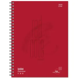 Staufen Ursus 608550000 Spiralbuch Red Note A4, kariert, 90 g/qm, 5 mm, 80 Blatt