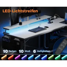Eckschreibtisch 120x80cm Weiß