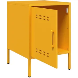 vidaXL Nachttisch Senfgelb 36x39x50,5 cm Stahl