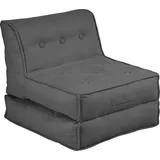 INOSIGN Sessel »Pia« Loungesessel in 2 Größen, mit Schlaffunktion und Pouf-Funktion., grau