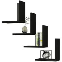 [en.casa] Wandregal Broby im 4er Set 30 x 30