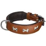 Nobby Leder Halsband CERRO, cognac / braun 40 cm (36-39 cm), 30 mm, 1 Stück