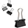 D.RECT Metal Foldbackklammern - Foldback Klammern Verpackung 12 Stück 15mm - Vielzweckklammern, Metall Binder Clips für: Notizen, Briefpapier - Büroklammern Gross, Schwarz