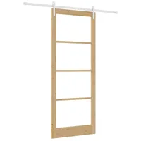 vidaXL Haustür Schiebetür ORKDAL Natur 93 x 232 cm Massivholz Kiefer und Glas (1-St)