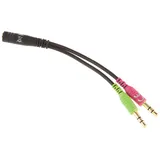DeLock Audioadapter 3,5 mm 4 Pin Klinkenbuchse zu 3,5 mm 3 Pin Klinkenstecker