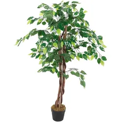 künstlicher Ficus, 115 cm hoch, Kunstpflanze, Dekopflanze