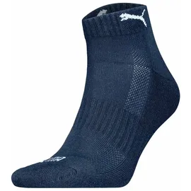 Puma Cushioned Quarter Socken 3er Pack Blau 43-46