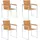 vidaXL Gartenstuhl 60 x 85 x 85 cm braun 4 St.