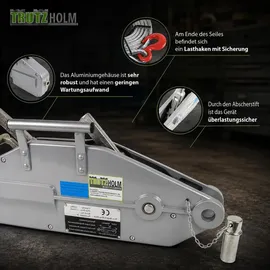 Trutzholm Seilzug Aluminium 20 m silberfarben