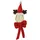 I.GE.A. Dekohänger I.GE.A. "Elch zum Hängen", rot, B:19cm H:42cm, Bast, Dekohänger, Rentier mit Schleife Weihnachten Adventsdekoration Dekofigur