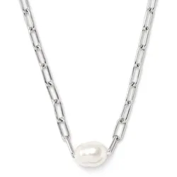 Tchibo - Kette mit Perle - silber
