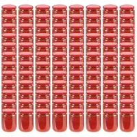 VidaXL Marmeladengläser mit Rotem Deckel 96 Stk. 230 ml