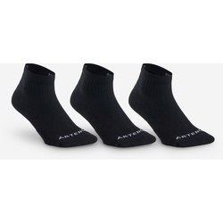 Tennissocken Mid 3er-Pack - RS 100 schwarz, schwarz, 39/42