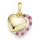 FIRETTI Kettenanhänger Schmuck Geschenk Gold 333 Halsschmuck Anhänger für Halskette Herz rosa