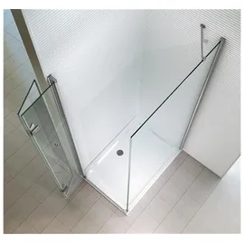 Glaszentrum Hagen Nora Eckdusche mit Drehtür 80 x 195 cm transparent inkl. Duschtasse