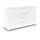 Rauch Möbel Glamour by Aditio Kombikommode, Kommode, Sideboard, Schubkastenkommode, 2-türig, 4 Schubkästen, Soft-Close, Farbe Hochglanz Weiß/Alpinweiß, 140x81x42cm