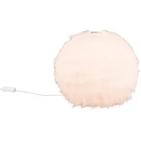 MeineWunschleuchte Tischleuchte mit Kugel Lampenschirm Plüsch Ø 30cm