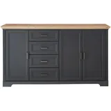 Landscape Sideboard Graphitfarben, Eiche Artisan - B/H/T ca. 182,00x102,00x41,00