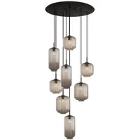 s.luce Velo 8-flg. Ø 80 cm rund schwarz