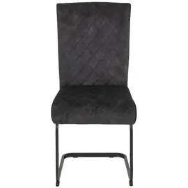 Möbel Boss Schwingstuhl RACHEL I Mikrofaser Vintage anthrazit 2er Set