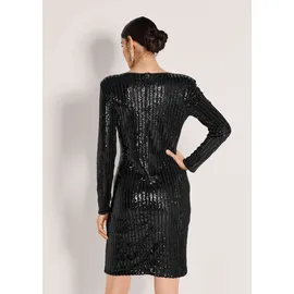 Madeleine Etuikleid Glamouröses Pailettenkleid Schwarz 48