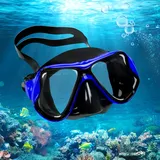 Taucherbrille Erwachsene Verstellbaren Schnorchelbrille Erwachsene, Ultra-Cear Sichtfeld Gehärtete Gläser Erwachsene Taucherbrille, Professionell Dry Anti-Fog Tauchmaske Wasserdicht für Herren Damen