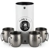 Buddy ́s Bar Moscow Mule Becher 0,5 l Silber 4 St.