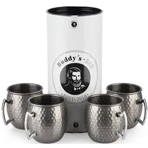Buddy ́s Bar Moscow Mule Becher 0,5 l Silber 4 St.