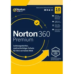 Norton 360 Premium, 75 GB Cloud-Backup, 10 Geräte 1 Jahr KEIN ABO