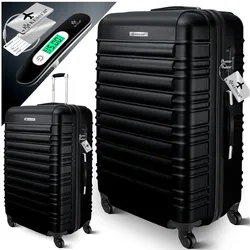 KESSER® Reisekoffer Hartschalen-Koffer Inkl. Kofferwaage + Gepäckanhänger Trolley Gepäck Rollkoffer Zahlenschloss 4 Rollen ABS-Hartschale Teleskopgriff