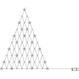StarTrading LED Lichternetz Tannenbaum mit Sternen | Gr.: onesize