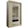 masseno Schwebetürenschrank LUCENZA 120 x 216 x 61 cm Gelb