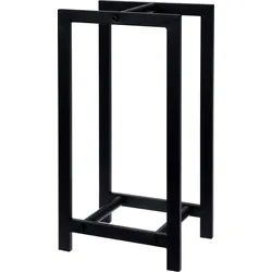 Kaminholzständer PILLAR Metall schwarz - Feuerholz Regal Kaminholz Holzablage 30x22x59cm