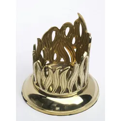Kerzenleuchter Flammen Design für Ø 6 cm Kerzen, Messing Gold