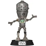 Funko Star Wars: The Mandalorian POP! Deluxe Vinyl Bobblehead Figur IG-12 with Grogu