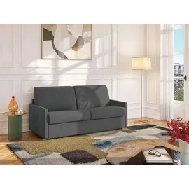 vente-unique Schlafsofa 3-Sitzer – Liegefläche: 140 cm – Matratzenhöhe: 18 cm – Stoff - Grau - CALIFE