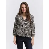 Tom Tailor Bluse mit All-Over Print Blau XS