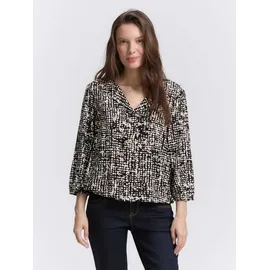 Tom Tailor Bluse mit All-Over Print Blau XS