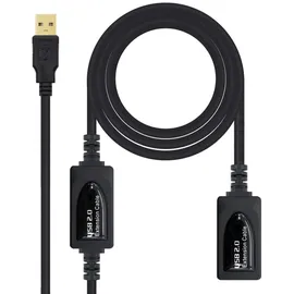NANOCABLE USB 2.0 10 m Schwarz