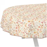 ANRO Tischdecke abwaschbar LANA Alessia-Wildblumen (Einzelstück 1-tlg), wasserabweisend Alessia-Wildblumen Orange-Beige Oval 280x140cm beige|orange Oval | 140 cm x 280 cm