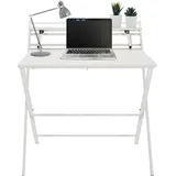 HJH Office 821014 Schreibtisch klappbar Easy CLAP 80x50 Klappschreibtisch mit Metallgestell, platzsparend, Weiß