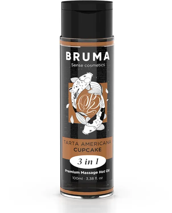 BRUMA - PREMIUM-MASSAGEÖL MIT WÄRMEEFFEKT, CUPCAKE-GESCHMACK 3 IN 1 - 100 ML