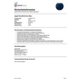 Apple HomePod mini blau