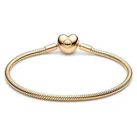 Pandora Moments Schlangen-Gliederarmband mit Herz-Verschluss aus Metall gold 563050C00-18 Größe 18