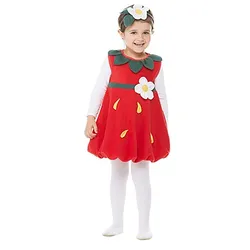 Erdbeerkleid für Kinder